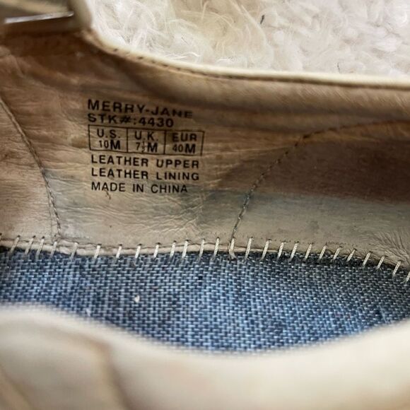 Comfort Merry Jane Leather Beige diabetic shoes Velcro strap rubber soles SZ10M - Picture 8 of 8